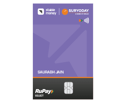Image of Stable Money Suryoday Bank RuPay Credit Card
