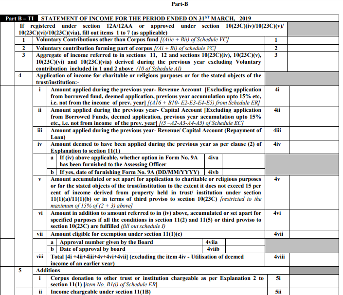 ITR 7 Part B
