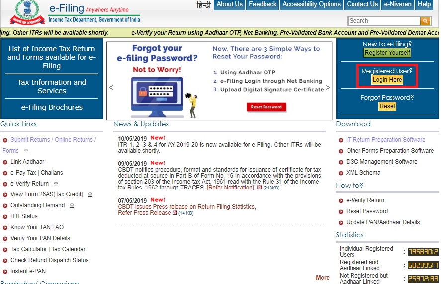 Income Tax Department Homepage